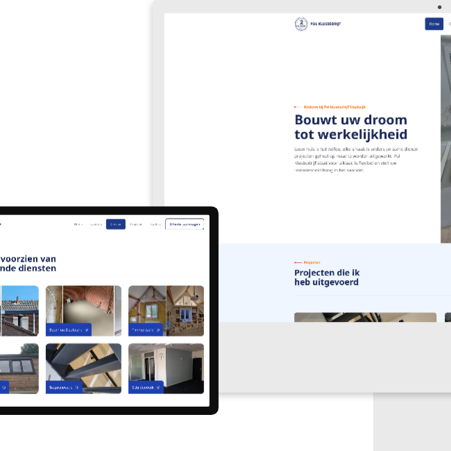 Frisse, snelle website die het klusbedrijf vooruit helpt
